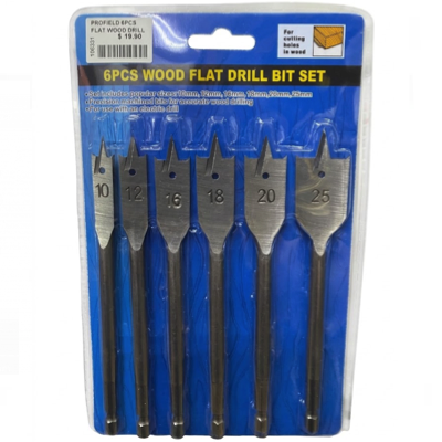 PROFIELD WOOD FLAT SPADE DRILL BIT 6PC/SET 106331